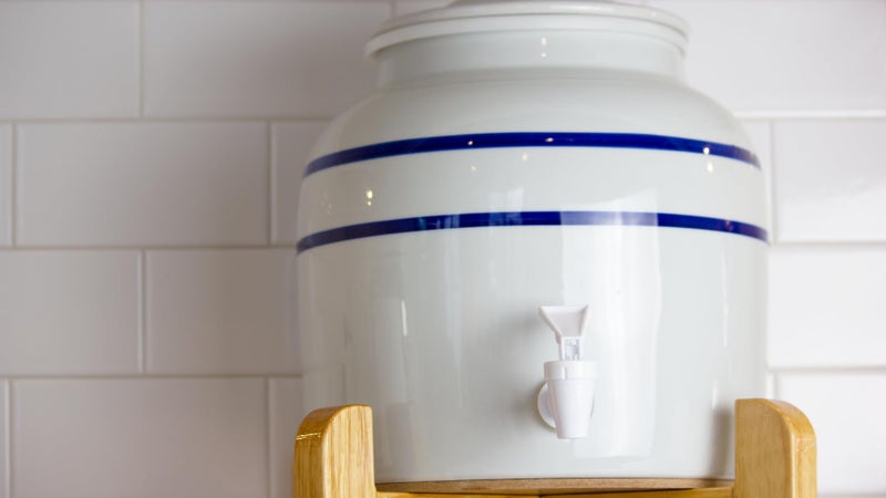 New Wave Enviro Porcelain Water Dispenser, Classic Blue Stripe - Image 5